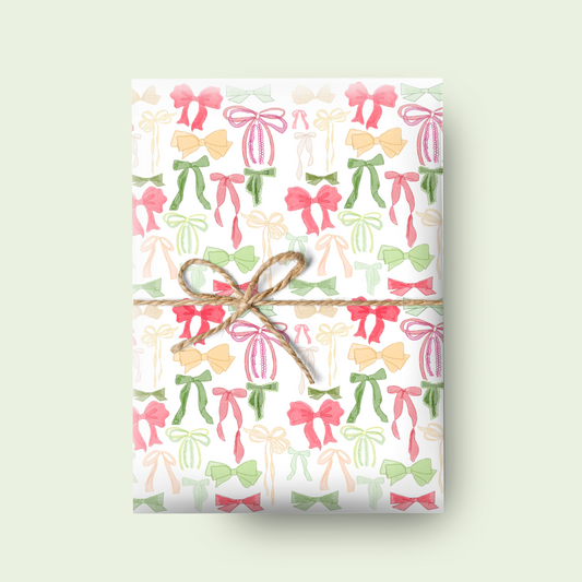 Christmas Bow Wrapping Paper