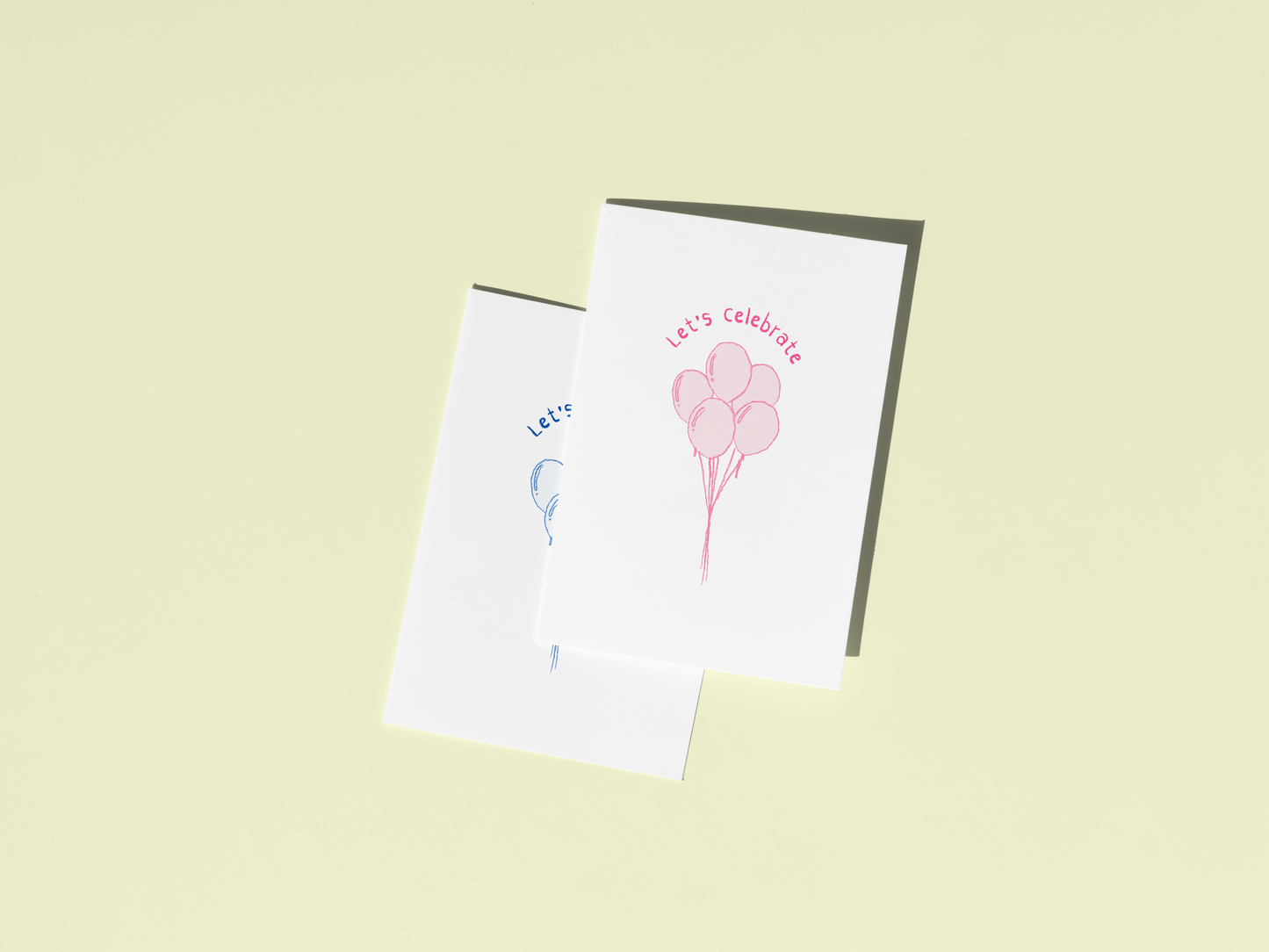 Greeting Cards, Celebratory Pink Balloons, Envelope Included, 1 or 10-pack for Birthday, Anniversary, Graduation, Wedding - Stationery Set,