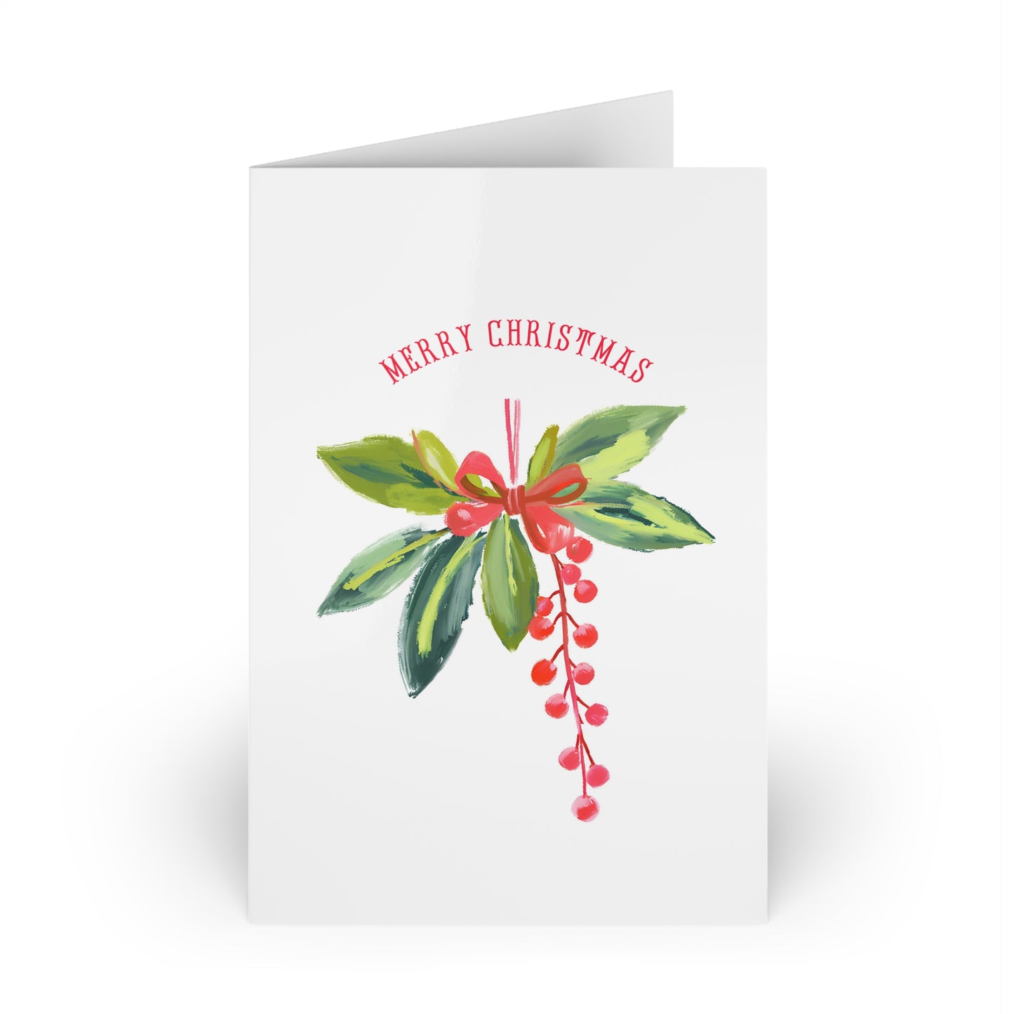 Greeting Cards, Merry Christmas Mistletoe Design, Holiday Cards, Festive Stationery, Christmas Greetings, Colorful Xmas Cards