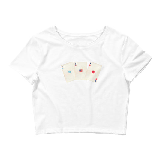 USA Playing Card Baby Tee